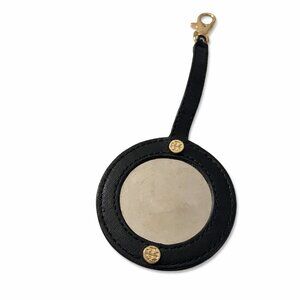Tory Burch Black Round Mirror with Clip